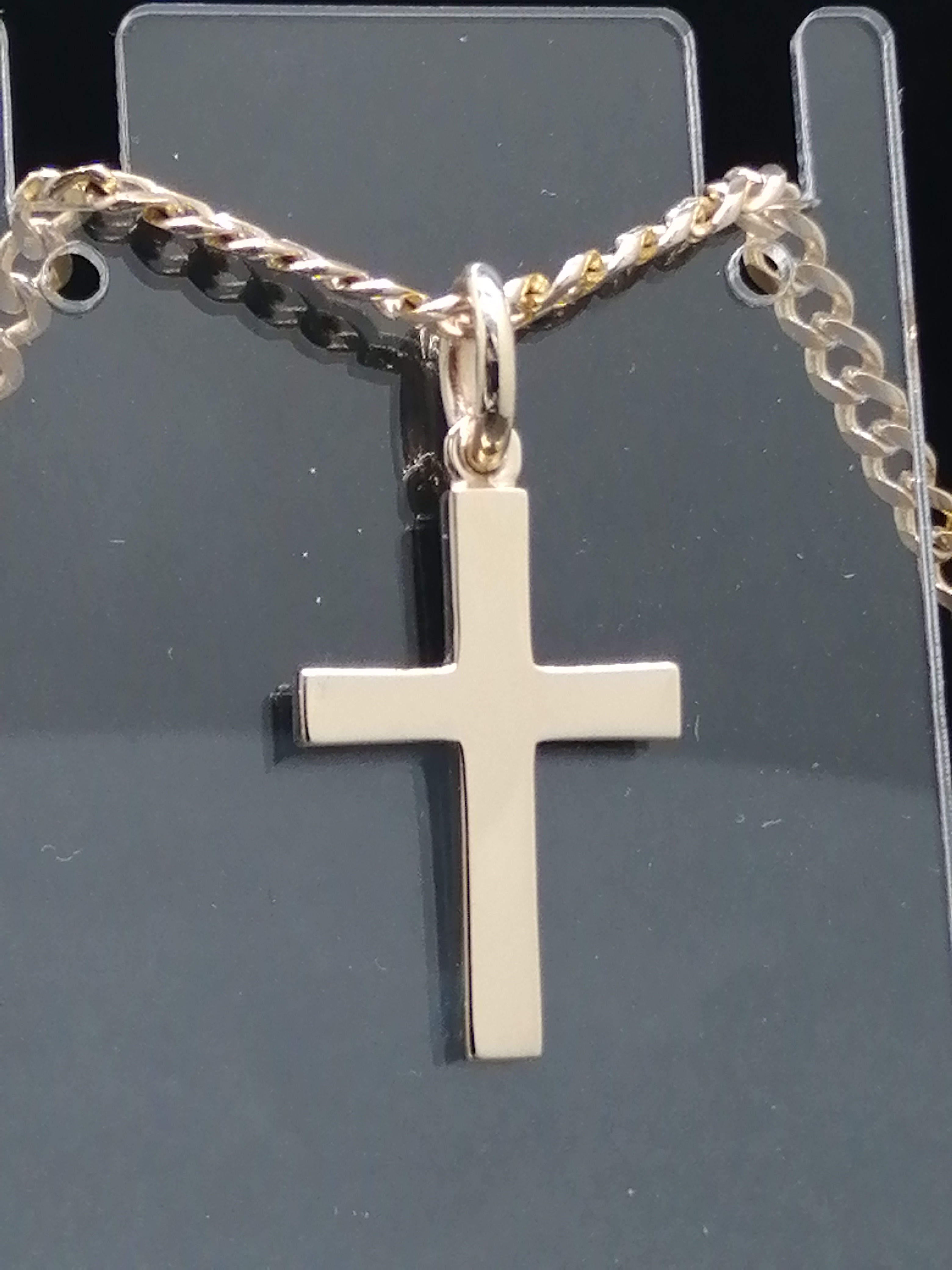 9ct Yellow Gold Plain Cross Pendant