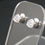 Thumbnail: 925 Silver CZ Soft Trilogy Stud Earrings