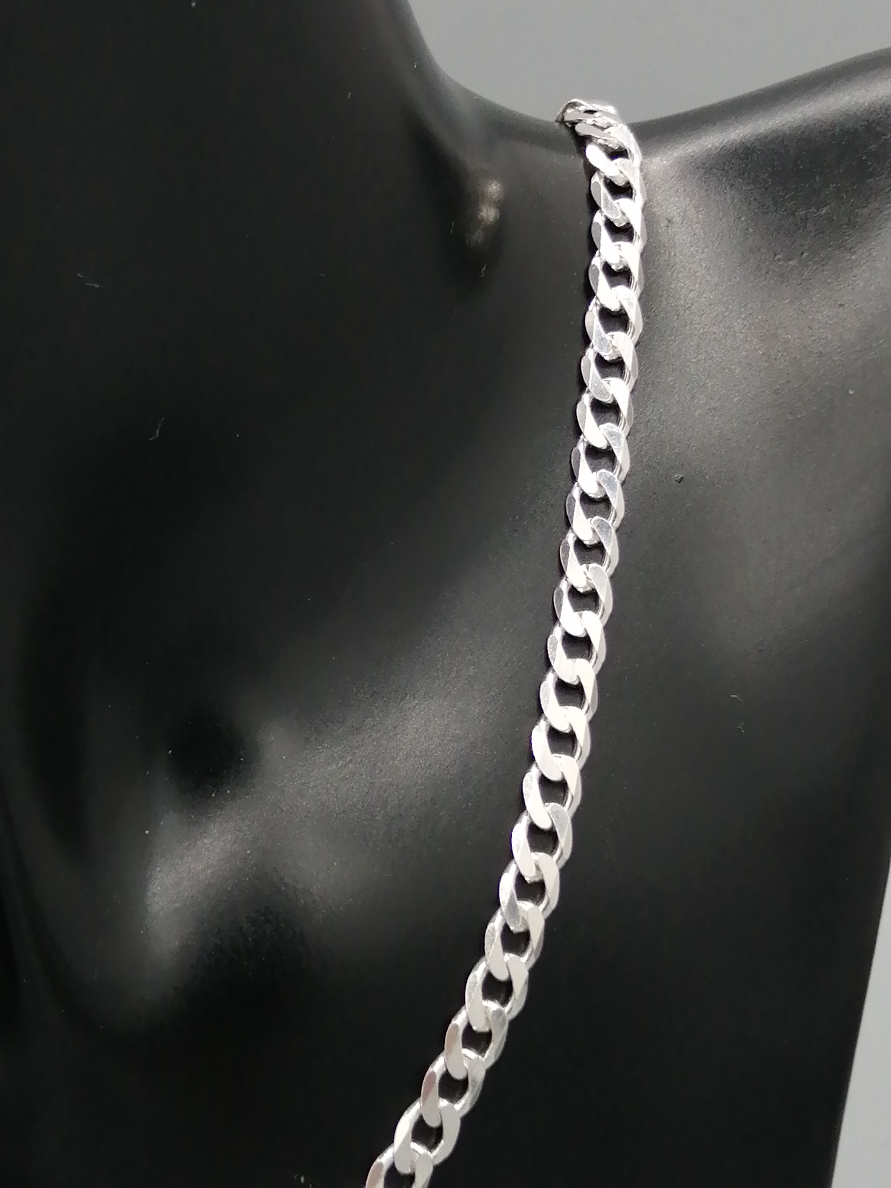 925 Silver Faceted Curb Chain