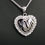 Thumbnail: 9ct White Gold CZ Mum Heart Pendant 