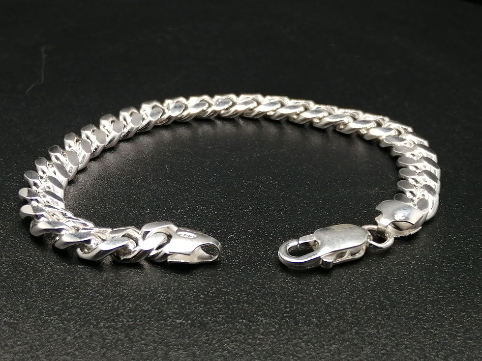 Thumbnail: 925 Silver Dense Curb Bracelet
