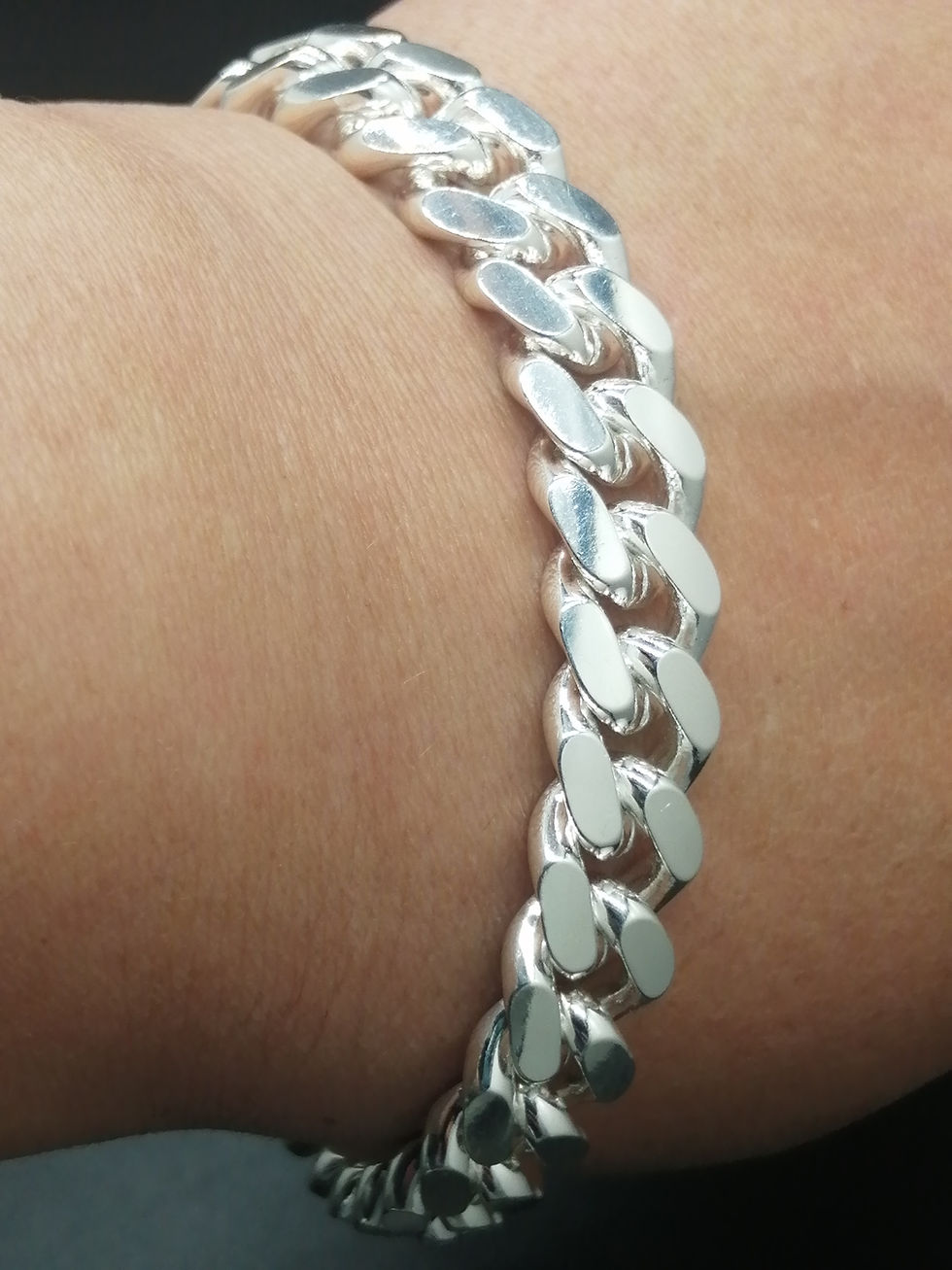 Thumbnail: 925 Silver Dense Curb Bracelet