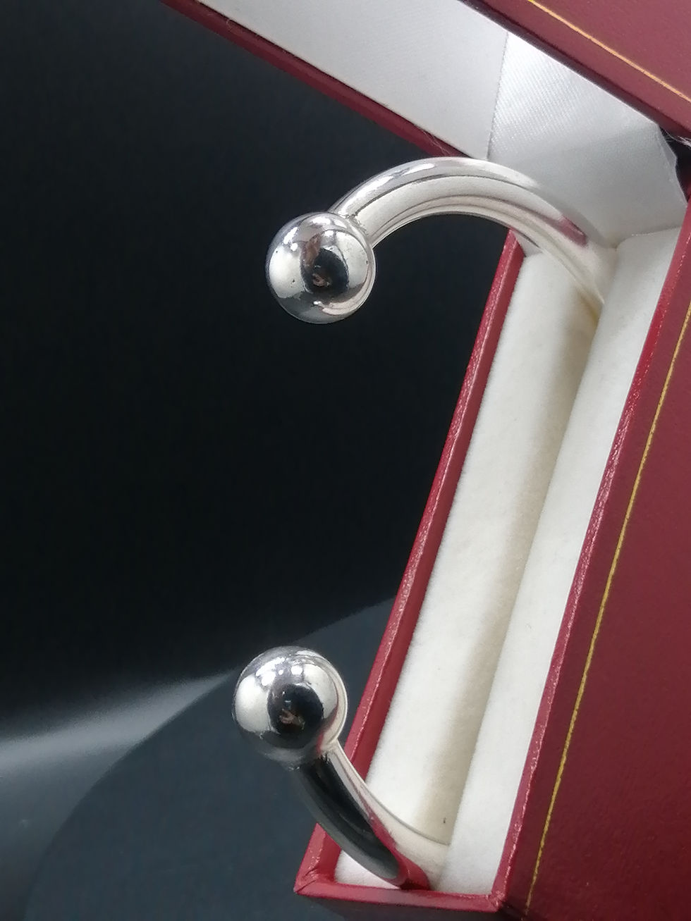 Thumbnail: 925 Silver Heavy Tube Torque Bangle