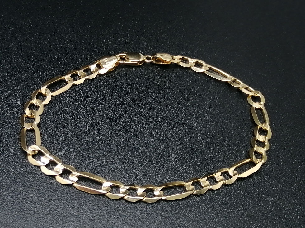 Thumbnail: 9ct Yellow Gold Inverted Figero Bracelet