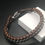 Thumbnail: Stainless Steel Brown Leather & Wax Cord Bracelet