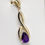 Thumbnail: 9ct Gold Amethyst Infinity Knot Tear Drop Pendant