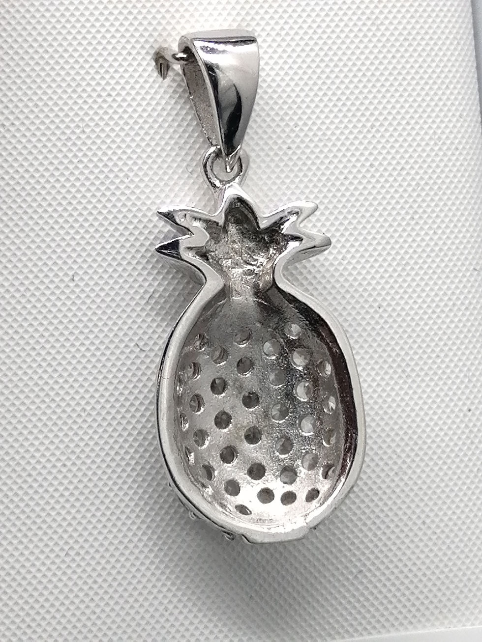 Thumbnail: 925 Silver CZ Pineapple Charm