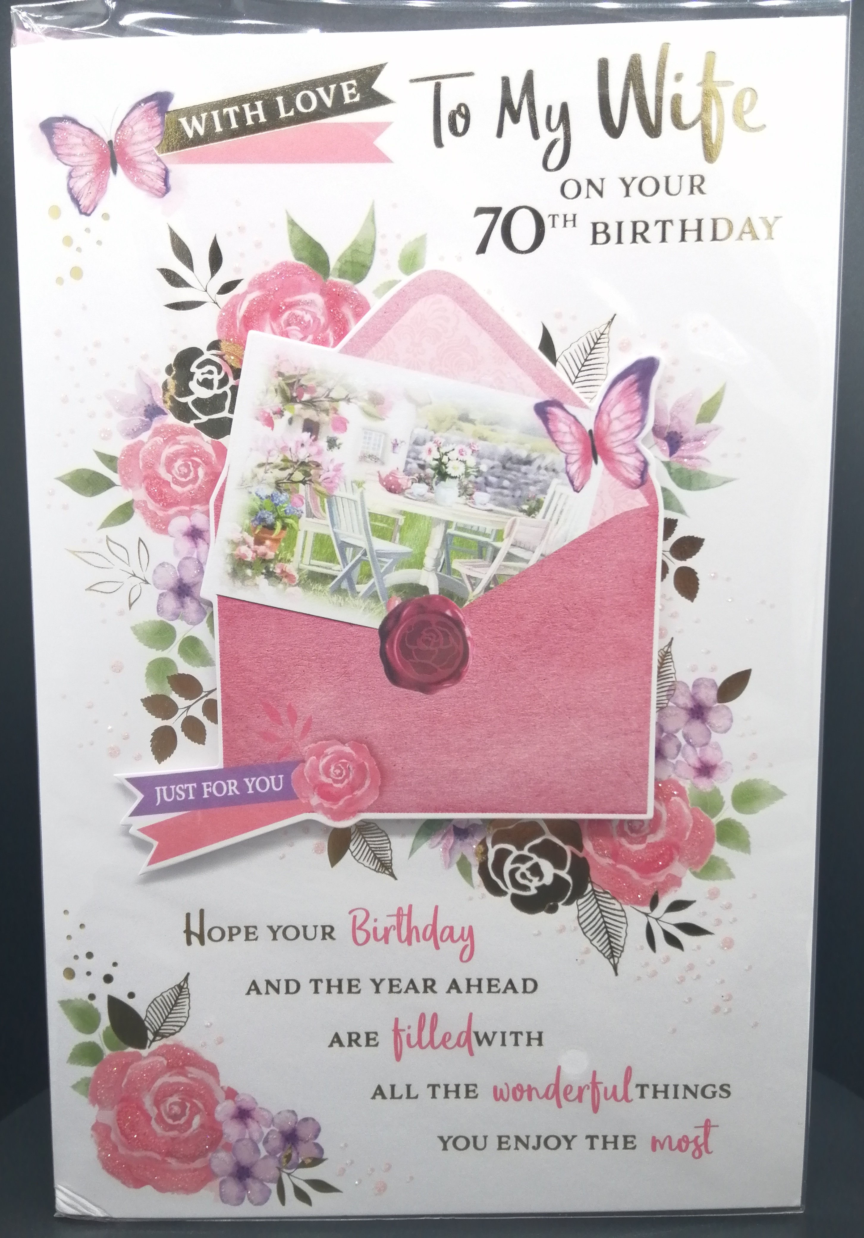 Wife 70th Birthday Card
