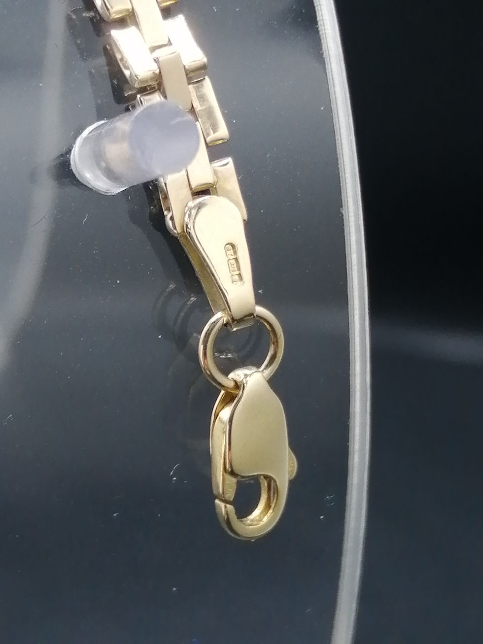 Thumbnail: 9ct Yellow & White Gold Greek Key Brick Bracelet