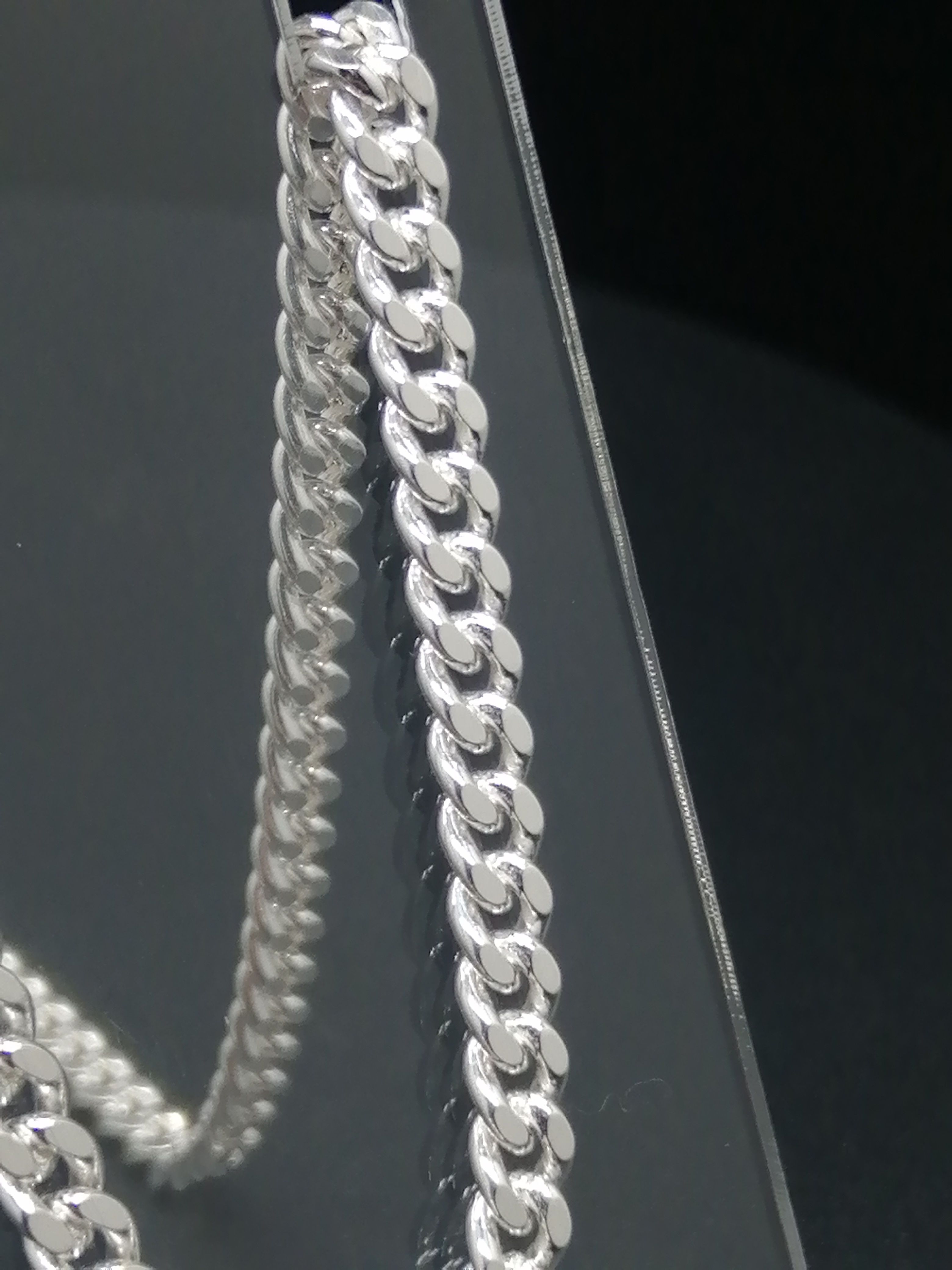 925 Silver Flat Dence Curb Chain