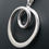 Thumbnail: 925 Silver Swirl Loop Circle Pendant