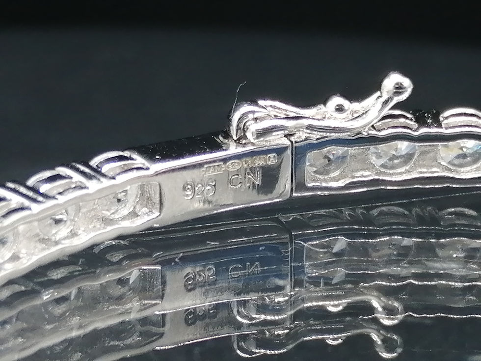 Thumbnail: 925 Silver CZ Tennis Bangle