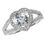 Thumbnail: 925 Silver CZ Iced Heart Ring