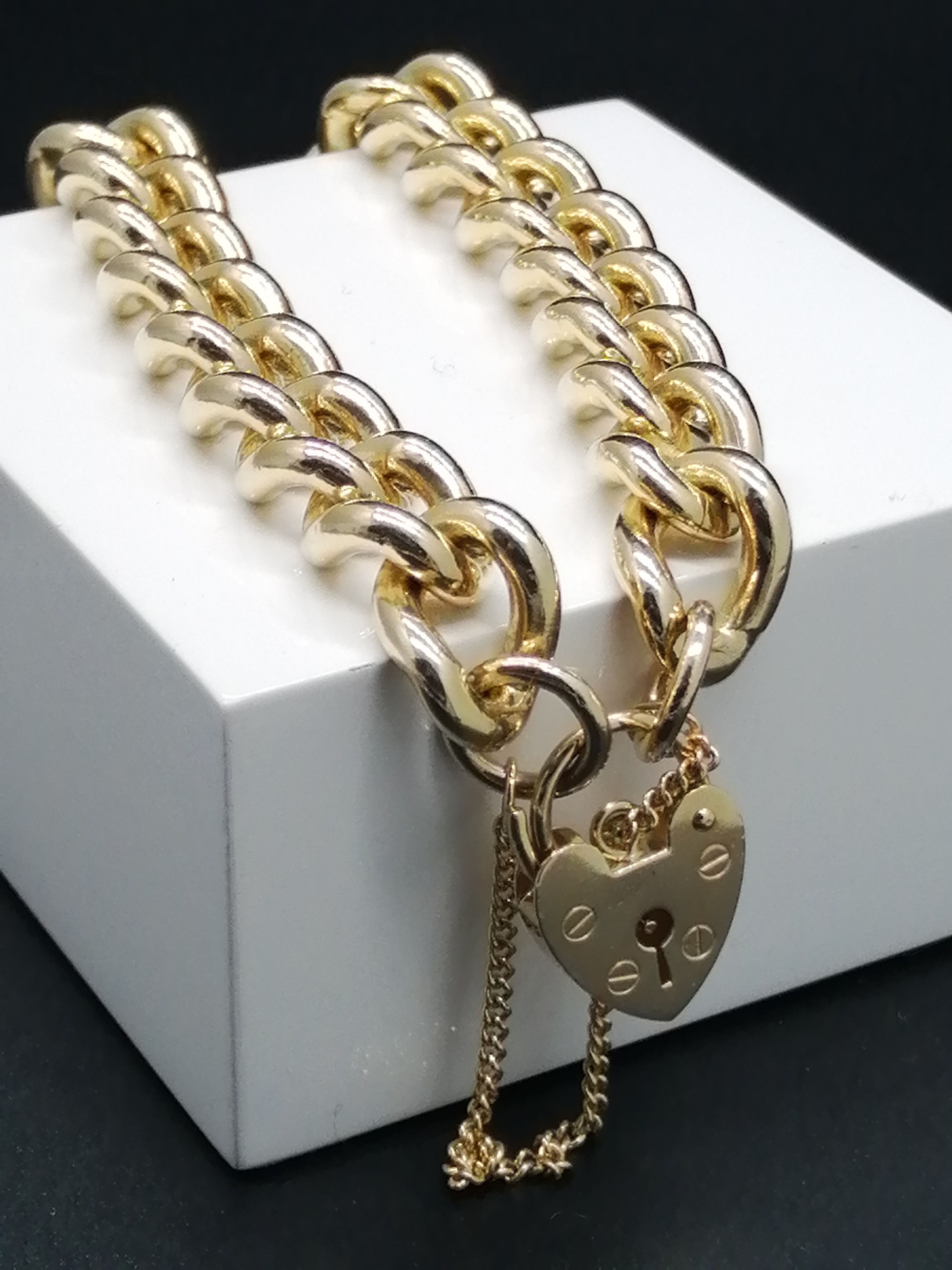 9ct Yellow Gold Chunky Charm Bracelet