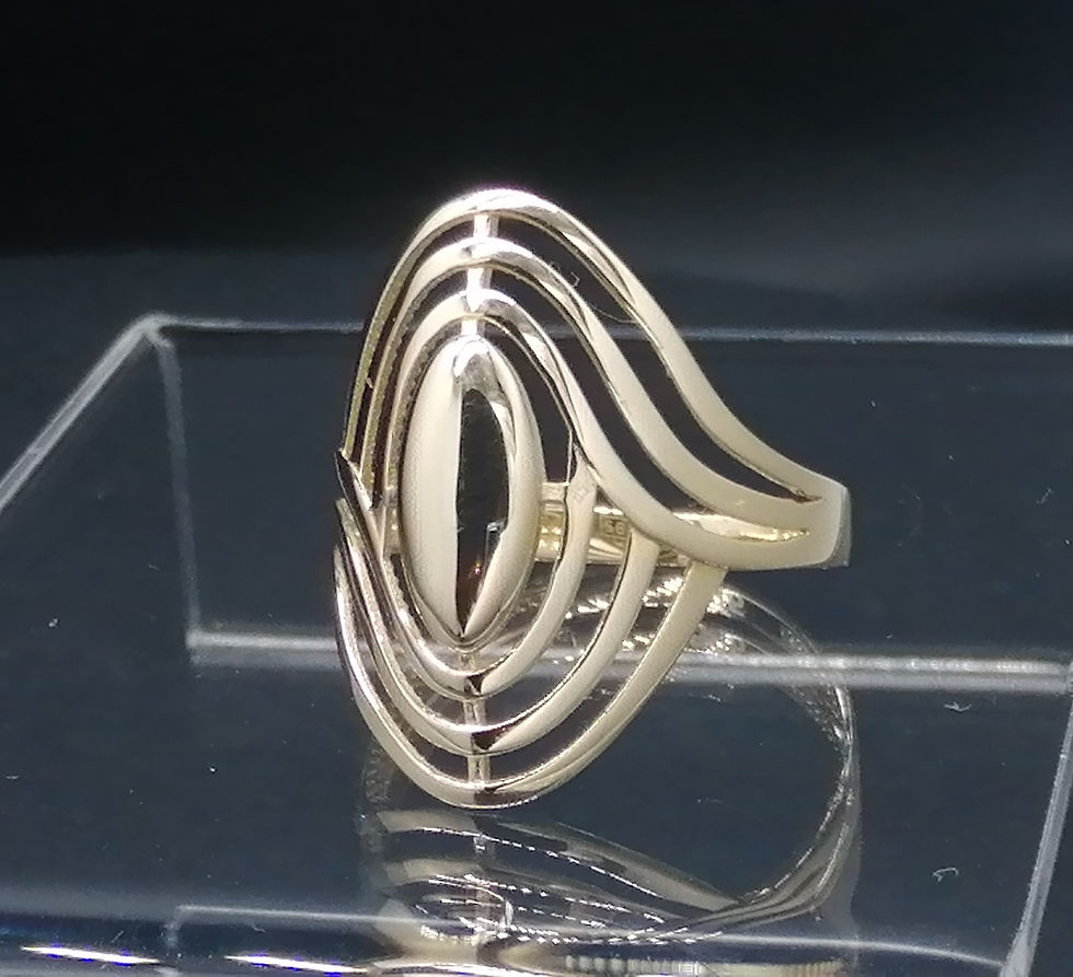 Thumbnail: 14ct Yellow Gold Open Ovals Ring