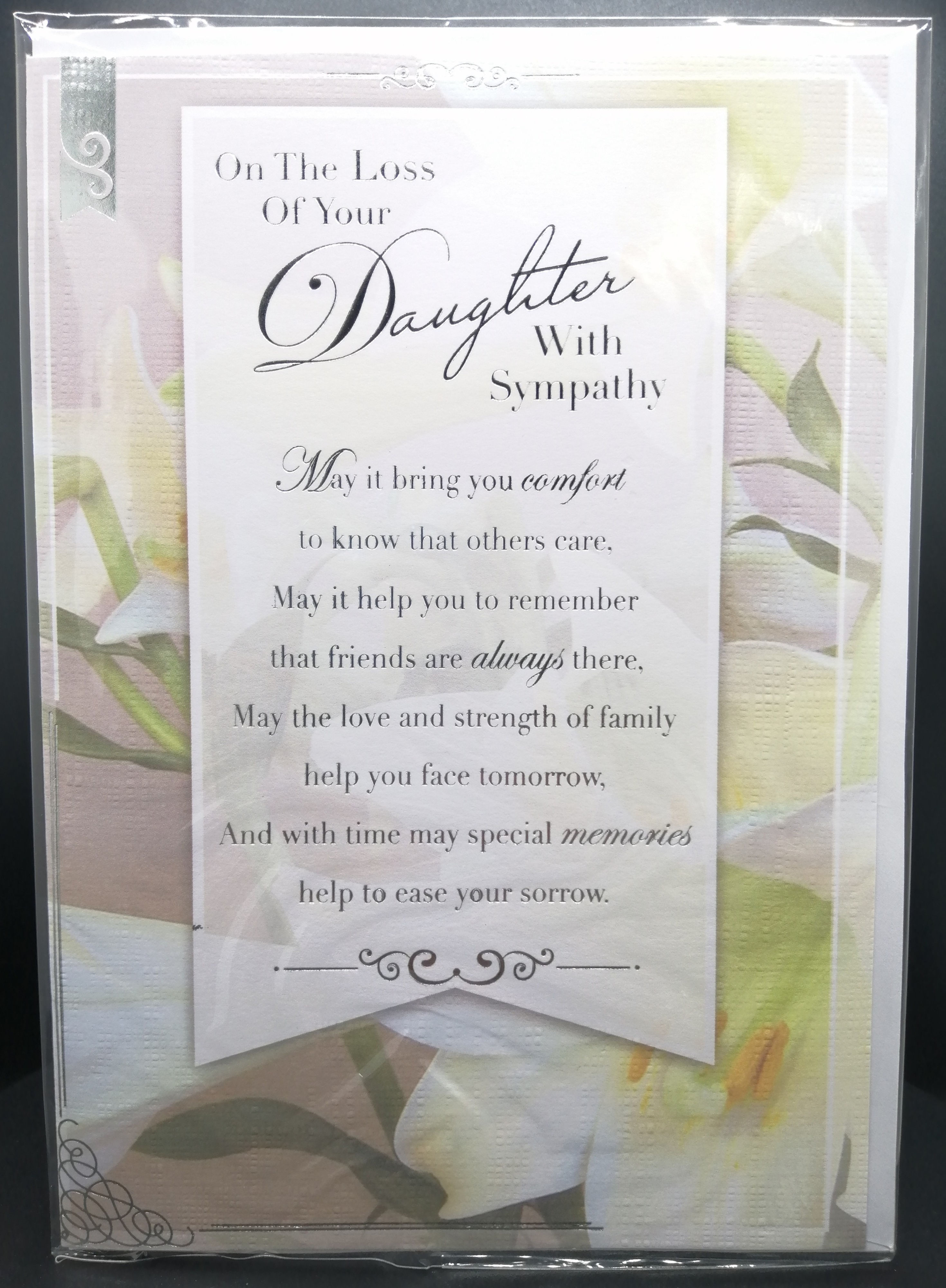 Loss of Your Daughter Sympathy Card
