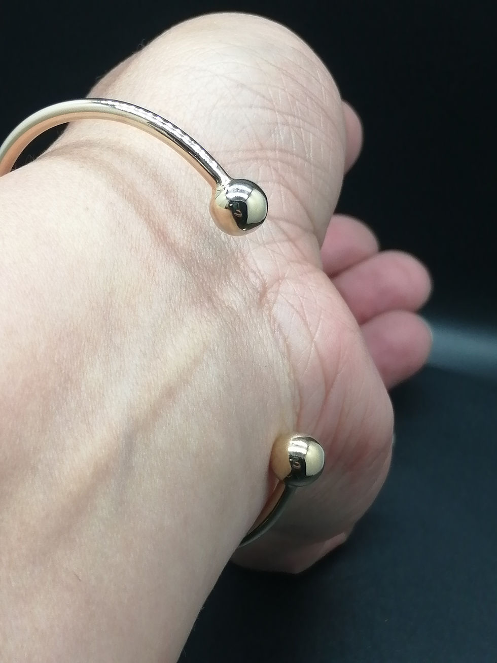 Thumbnail: 9ct Yellow Gold ID Torque Bangle