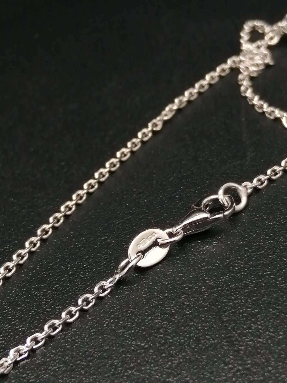 Thumbnail: 9ct White Gold D/C Trace Chain
