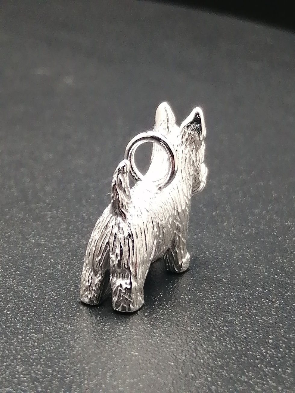 Thumbnail: 925 Silver Scottie Dog Pendant Charm