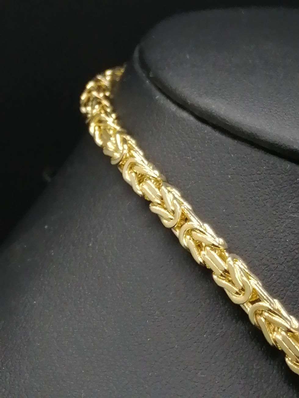 Thumbnail: 9ct Yellow Gold Square Byzantine Chain