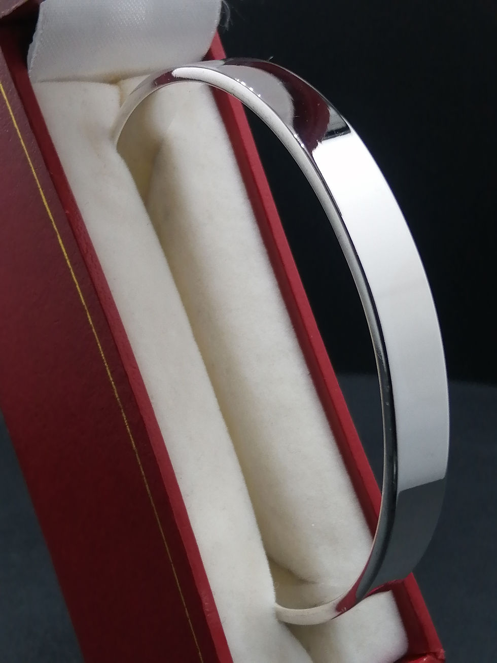 Thumbnail: 925 Silver Flat Torque Bangle