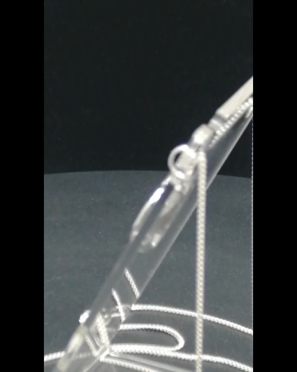 Thumbnail: 925 Silver CZ Rose Droplet Heart Pendant