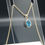 Thumbnail: 9ct Gold Blue Topaz Oval Pendant