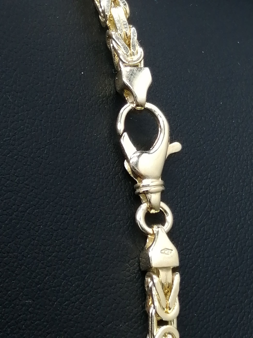 Thumbnail: 9ct Yellow Gold Square Byzantine Chain