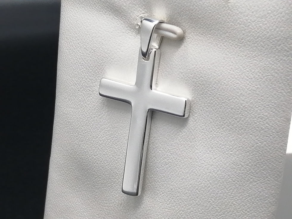 Thumbnail: 925 Silver Plain Cross Pendant