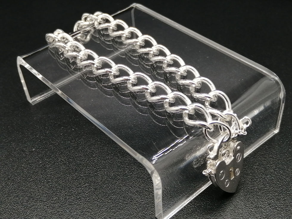 Thumbnail: 925 Silver Open Charm Bracelet