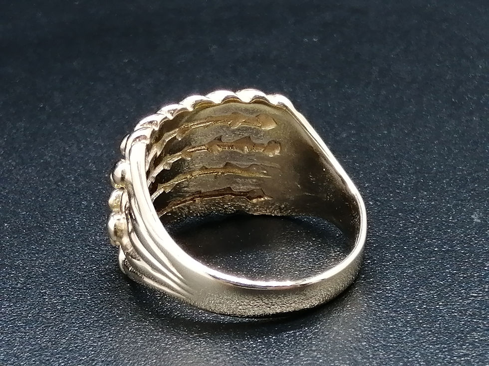 Thumbnail: 9ct Gold 4 Row Keeper Ring