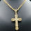 Thumbnail: Gold Crystal Cross & Curb Chain