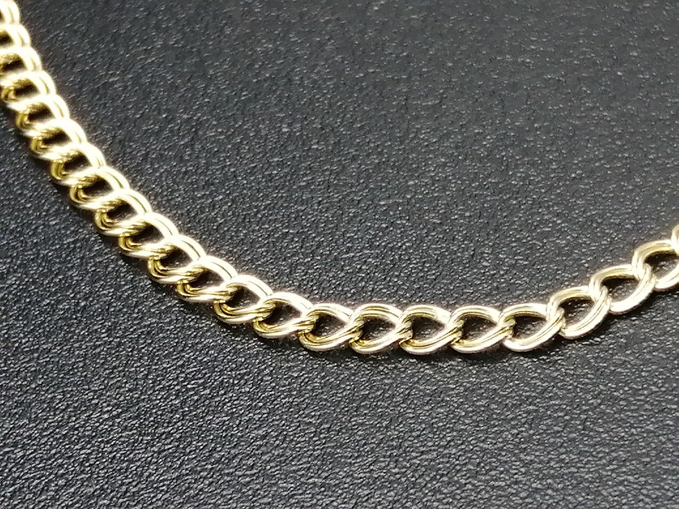 Thumbnail: 9ct Yellow Gold Open Double Curb Bracelet
