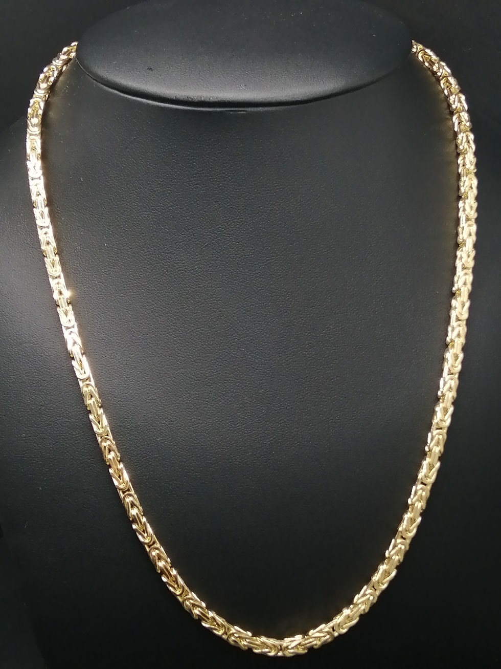Thumbnail: 9ct Yellow Gold Square Byzantine Chain