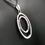 Thumbnail: 925 Silver Open Double Ovals Pendant