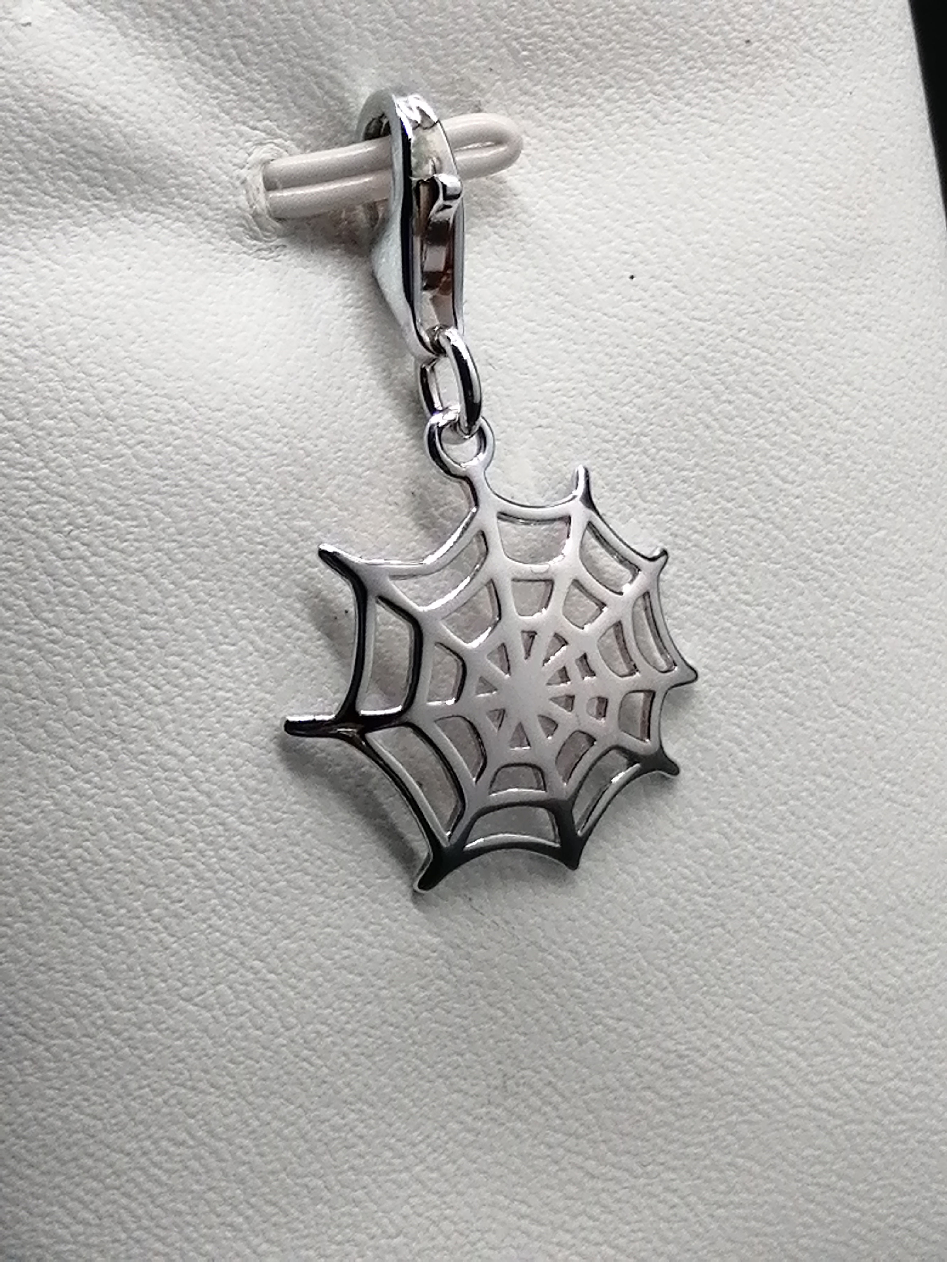925 Silver Spider Webb Charm