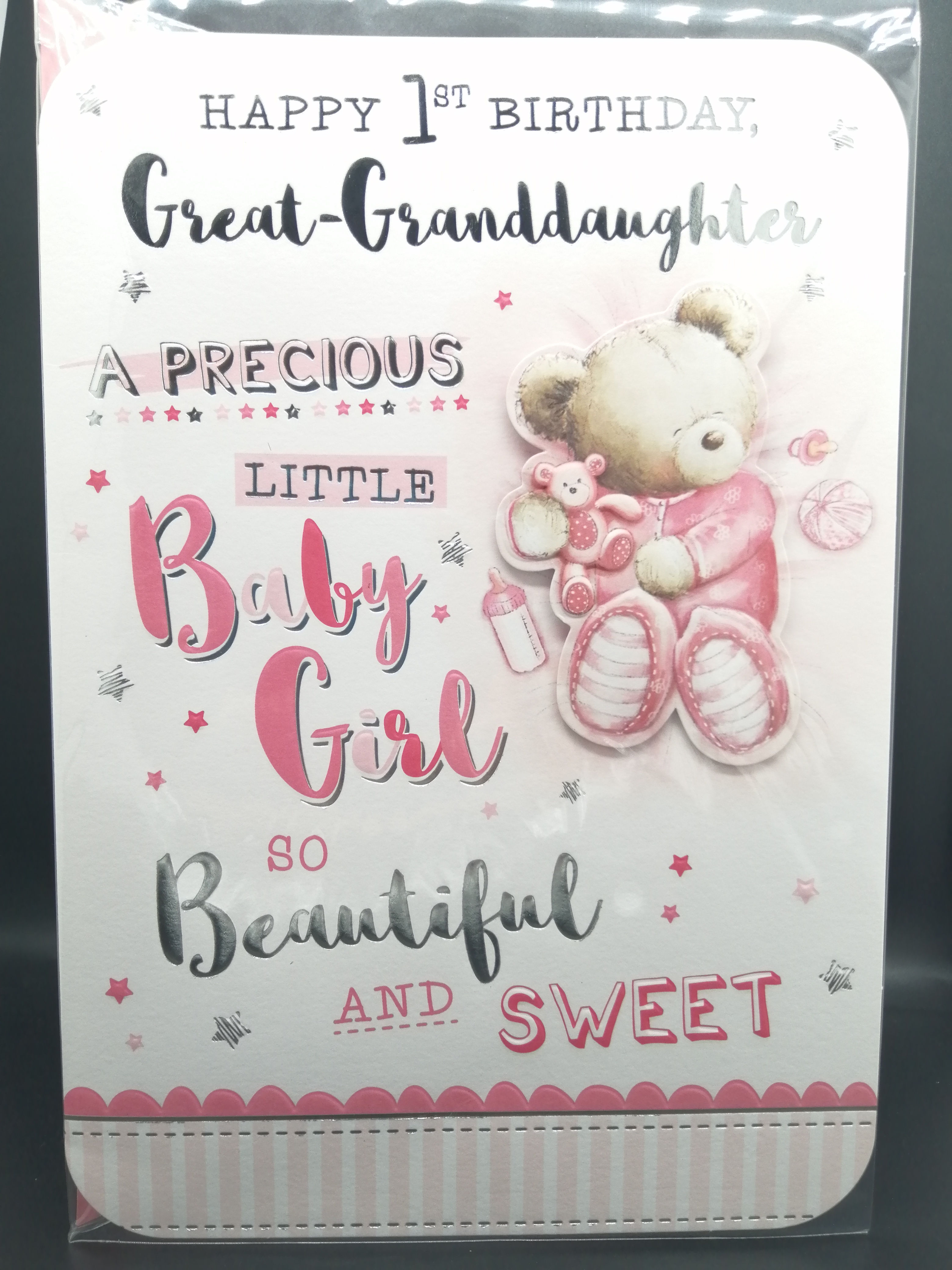 Great-Granddaughter 1st Birthday Card