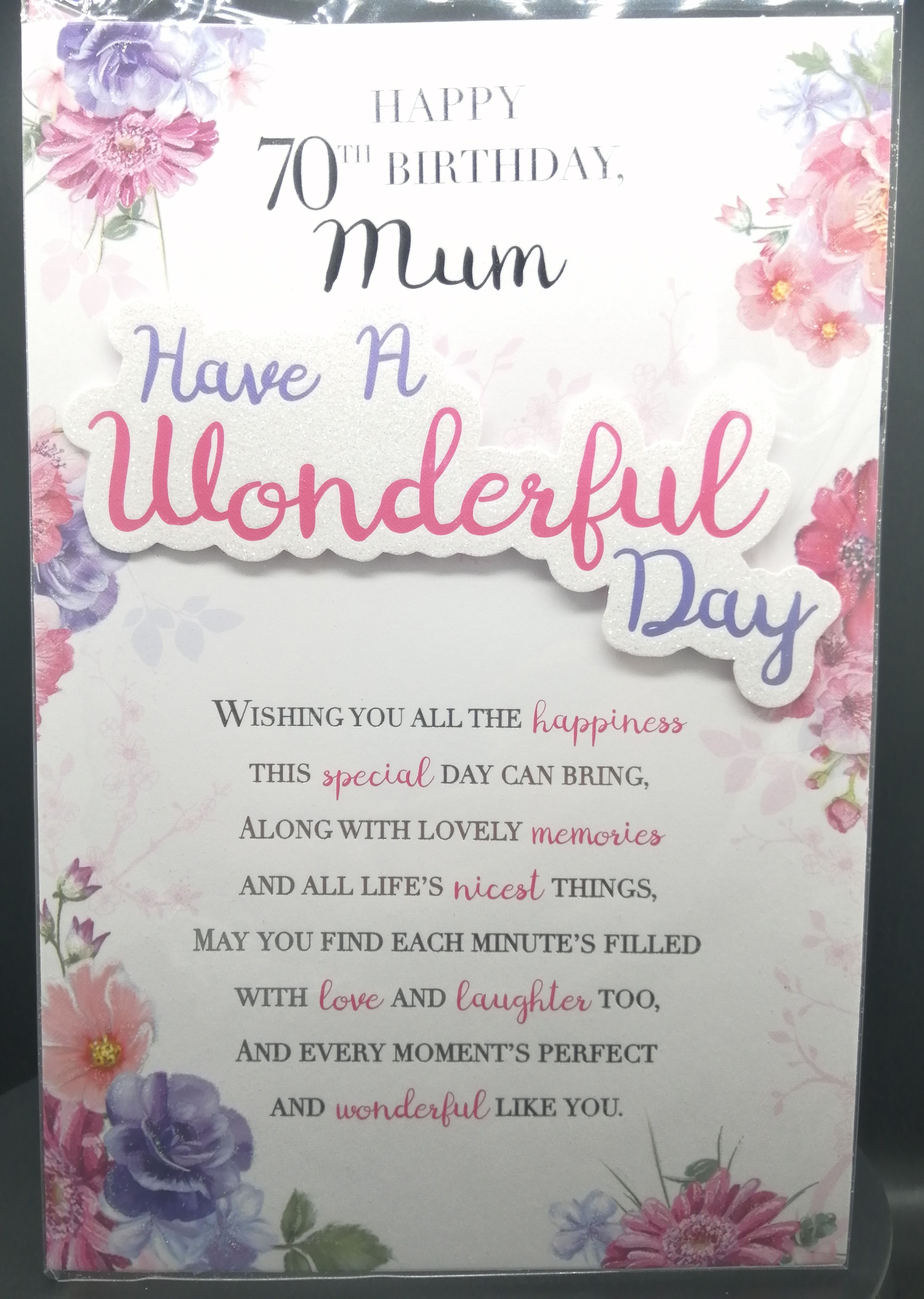 Mum 70th Happy Birthday Card