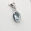 Thumbnail: 9ct White Gold Aquamarine Oval Rub Over Pendant