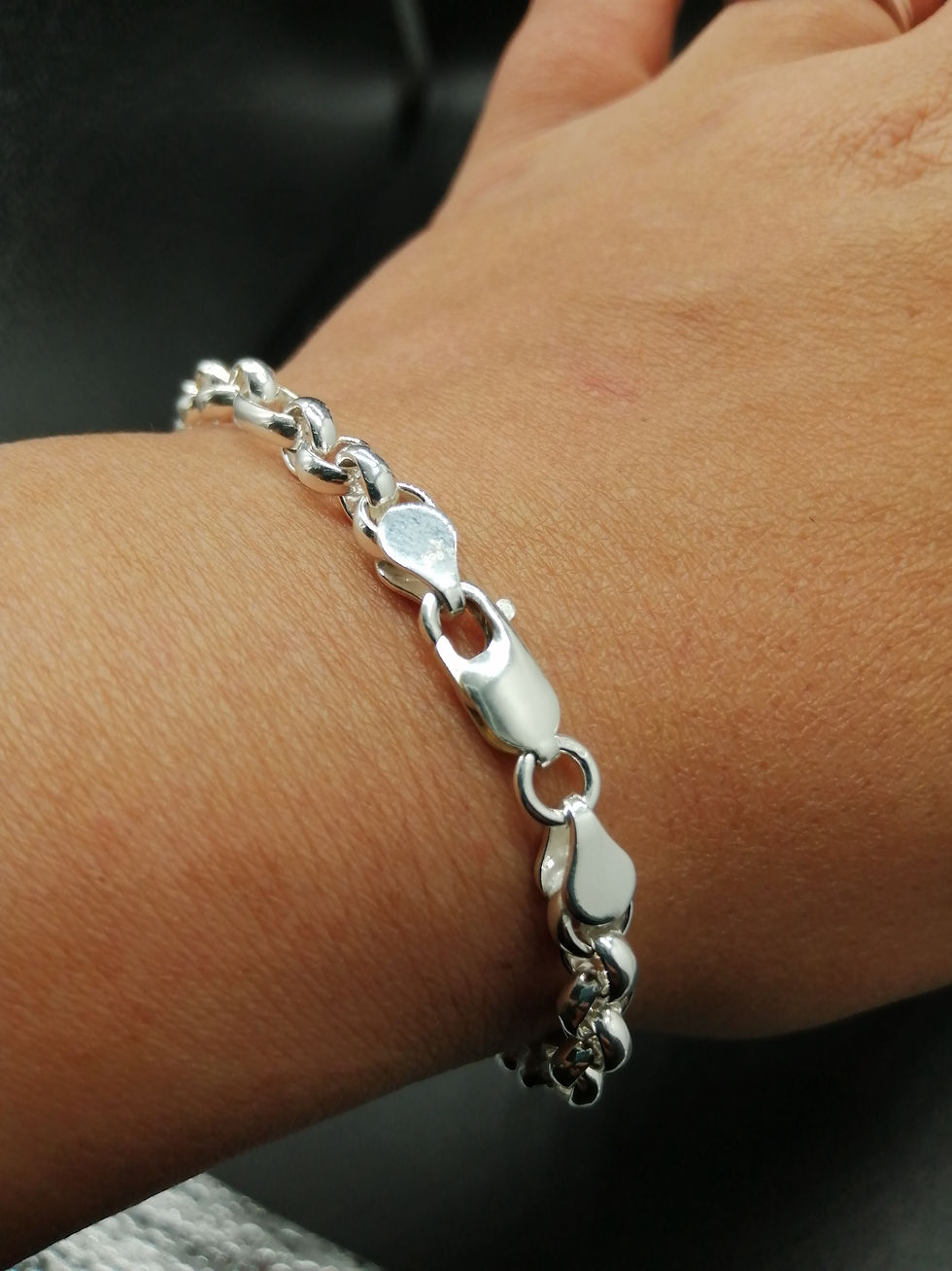 Thumbnail: 925 Silver Belcher & Bars Bracelet