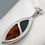 Thumbnail: 925 Silver Mixed Amber Marquise Pendant