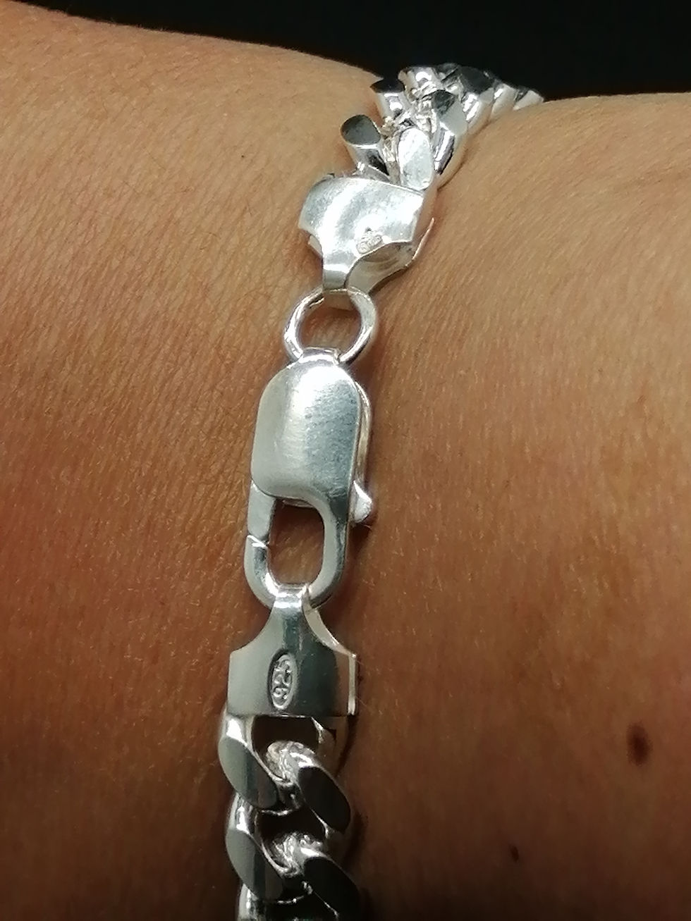 Thumbnail: 925 Silver Dense Curb Bracelet