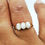 Thumbnail: 9ct Gold 3 Stone Natural Opals Ring