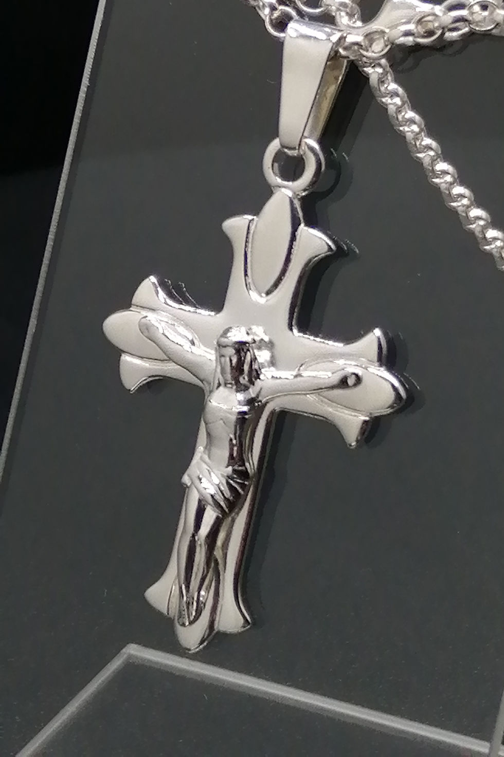Thumbnail: 925 Silver Lattice Crucifix Pendant