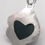 Thumbnail: Silver Nephrite Jade Heart Pendant