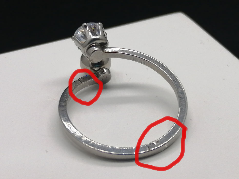 Thumbnail: CZ & Ball Torque Twist Ring - Defect Discount