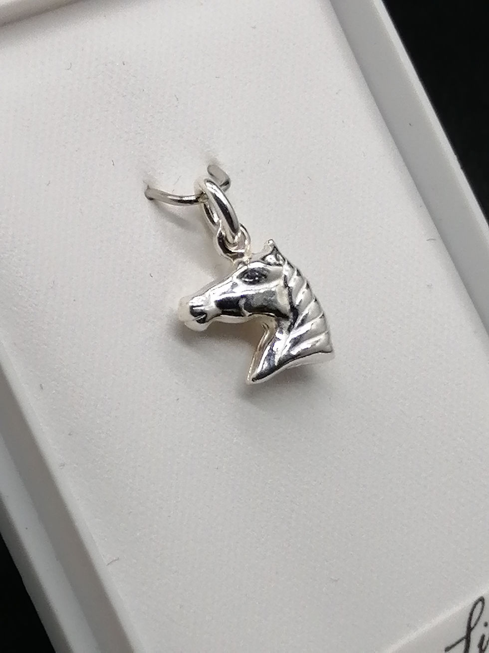 Thumbnail: 925 Silver Horse Head Charm
