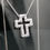 Thumbnail: 925 Silver CZ Outlined Cross