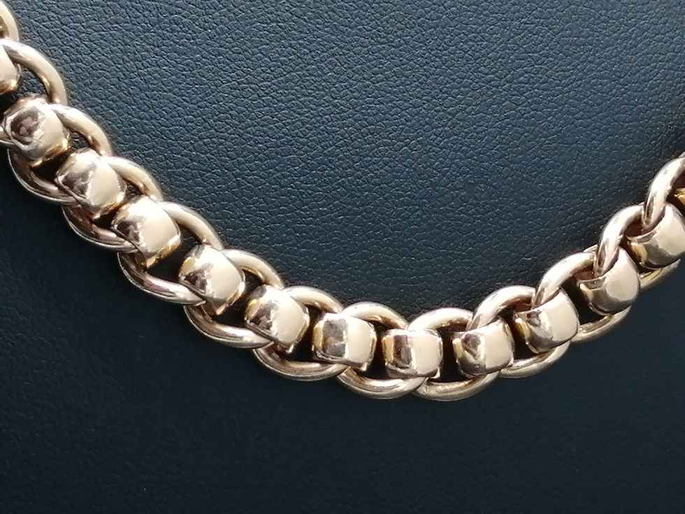 Thumbnail: 9ct Rose Gold Rollerball/Florentine Chain