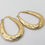 Thumbnail: 9ct Gold Diamond Creole Hoop Earrings
